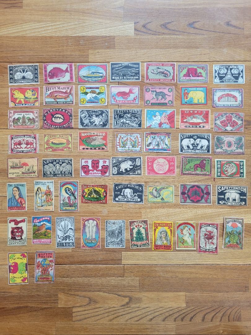 昭和レトロ マッチ箱 ラベル 55枚 - メルカリ