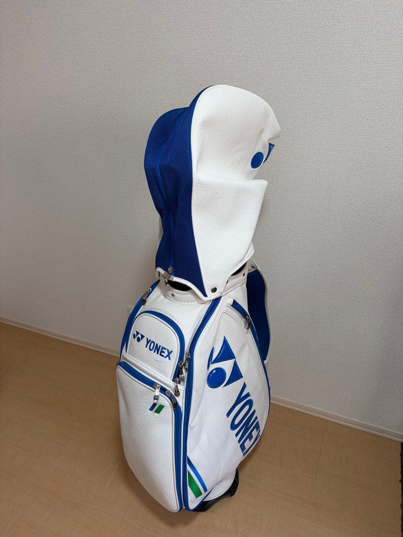YONEX ゴルフキャディバッグ ホワイト/ブルー - メルカリ