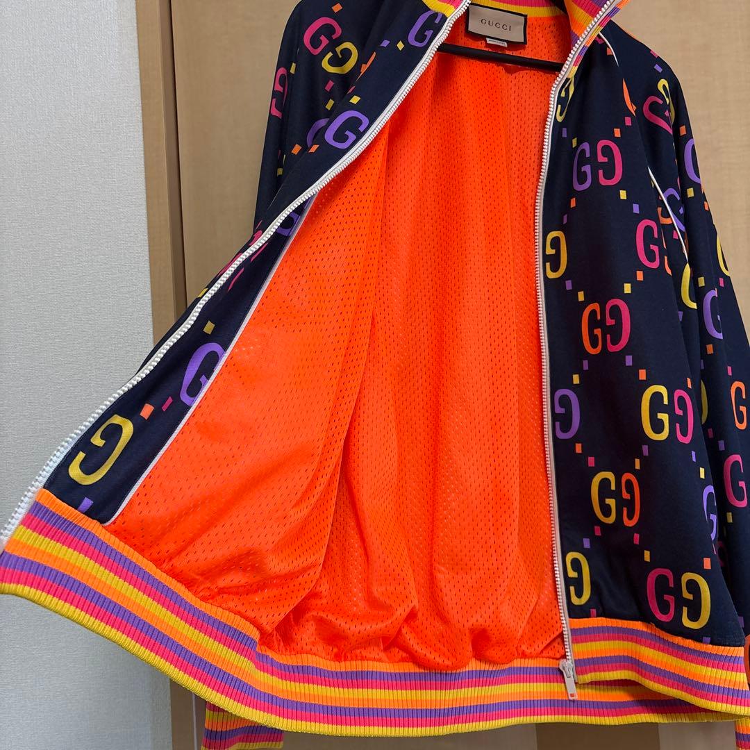 GUCCI テクニカルジャージ ジャンボGG 総柄ジップジャケット