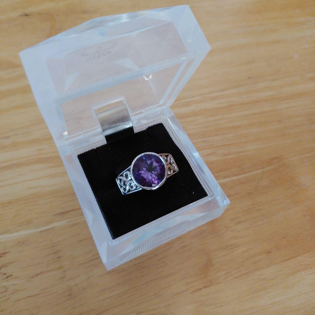 GSTV パラジウム シルバー950リング (アメジスト) - メルカリ