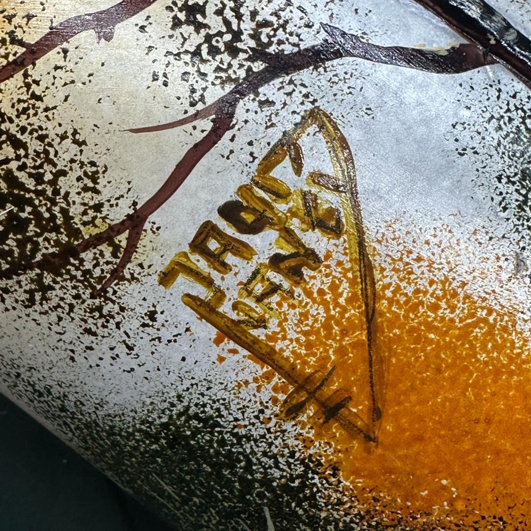 ドームナンシー 筒型 卓上証明 高さ15.5cm 被せガラス アンテルカ