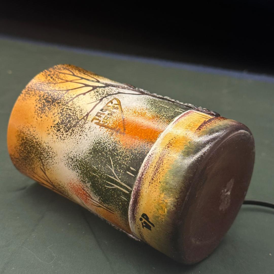 ドームナンシー 筒型 卓上証明 高さ15.5cm 被せガラス アンテルカ