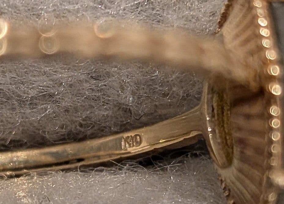 NOIR DE POUPEE】K10 YG ラブラドライトリング 11号 - メルカリ