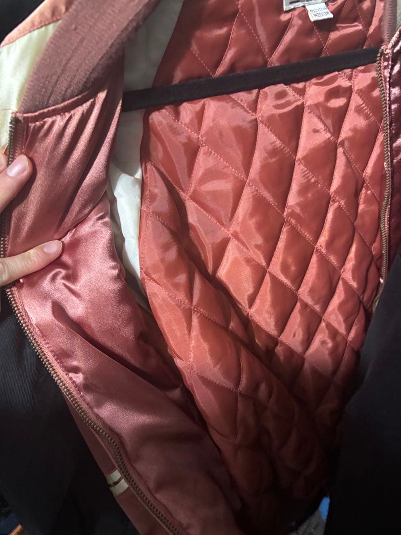 横須賀 ピンク 短丈スカジャン 別珍 ベトジャン y2k 平成