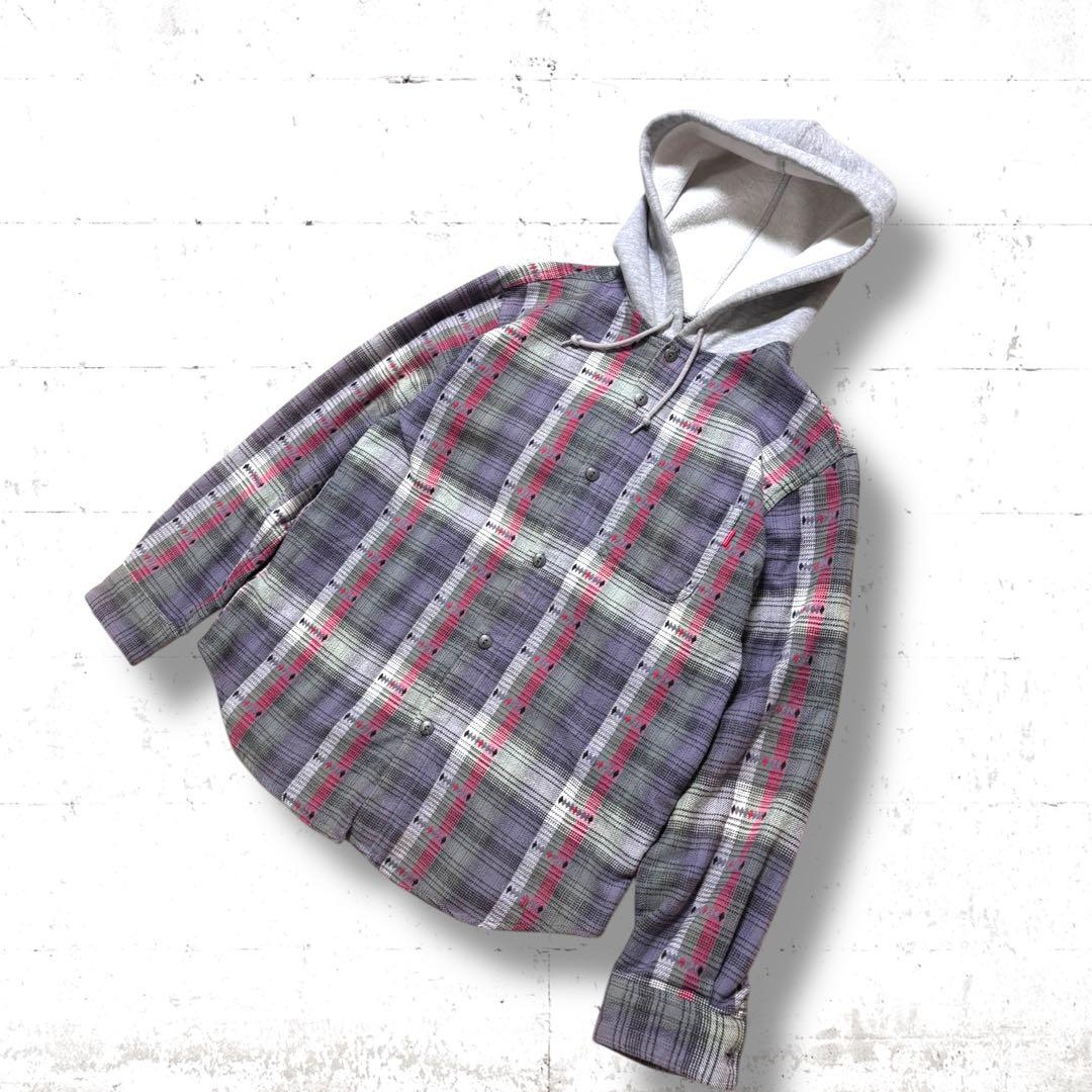 18AW Supreme フーデッド ジャガード フランネル シャツ タグ付き