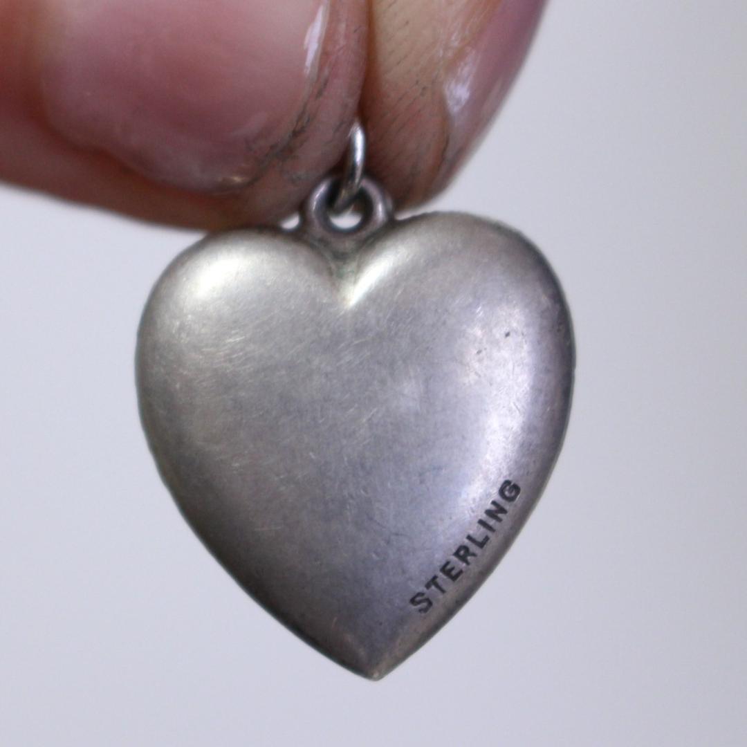 40s スウィートハートジュエリー ベル 鐘 シルバー 勿忘草 リボン 鈴