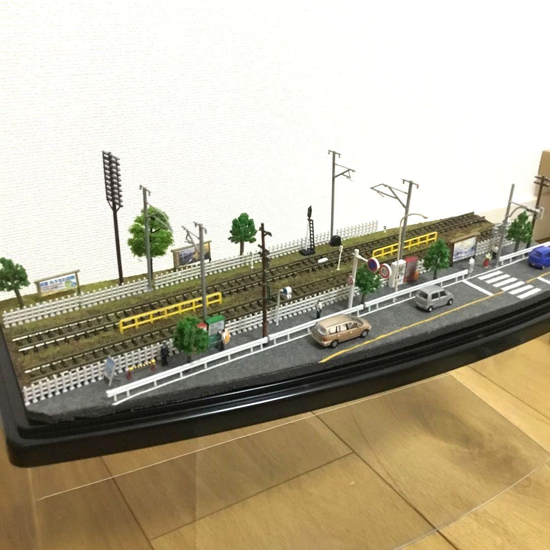 【メルカリ便で発送❗】大ジオラマ　線路と並走（複線ver） ハンドメイドジオラマ