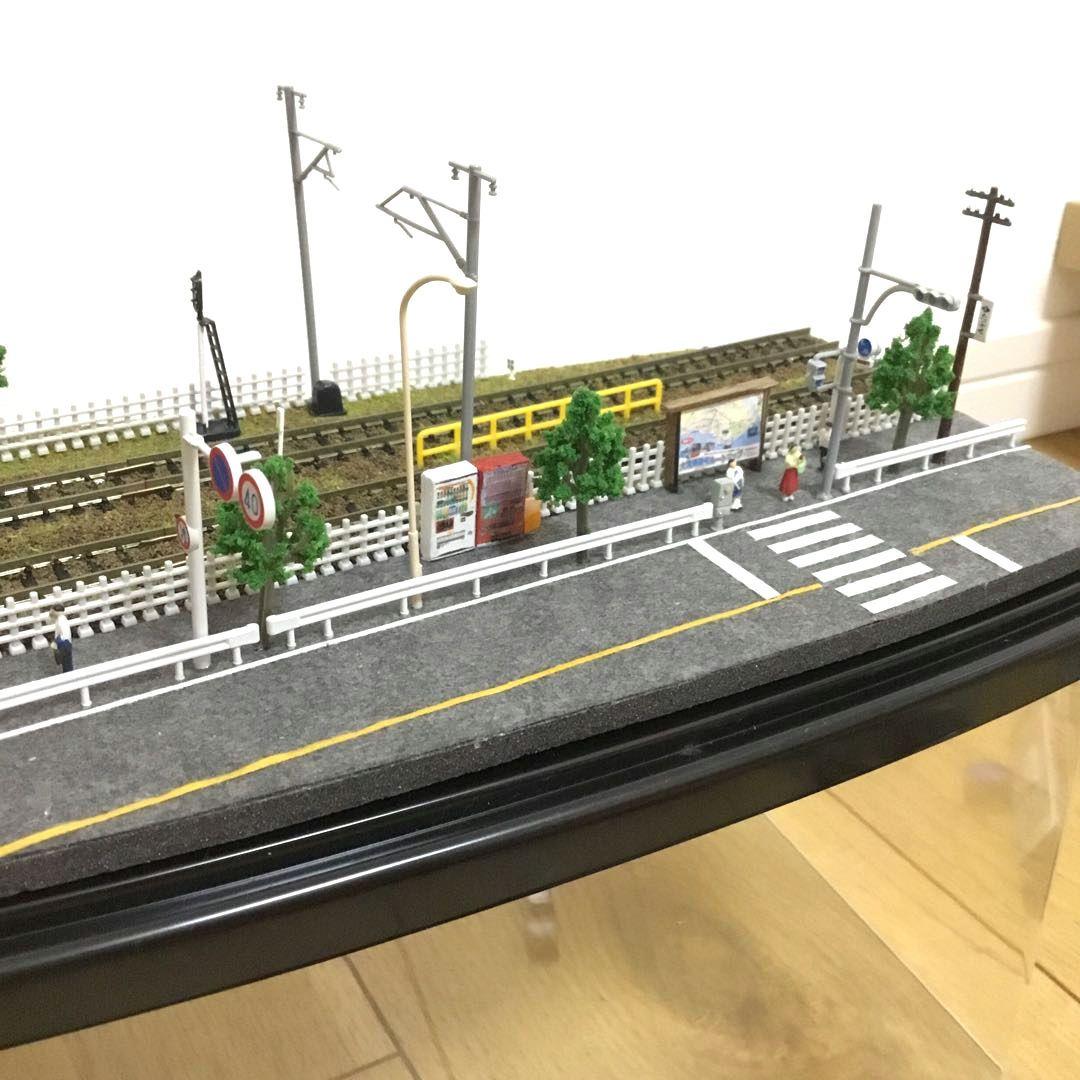 【メルカリ便で発送❗】大ジオラマ　線路と並走（複線ver） ハンドメイドジオラマ