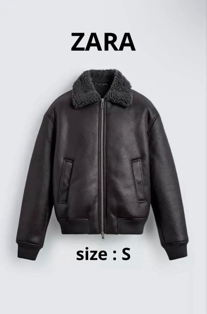 ZARA ダブルフェイス　フェイクレザージャケット 新品 ZARA ダブルフェイス フェイクレザージャケット - メルカリ