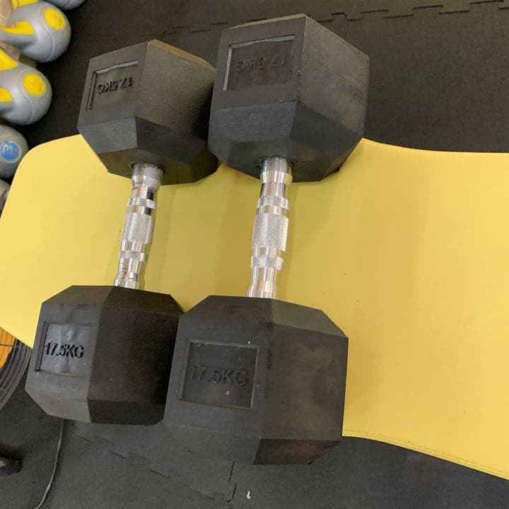 ラバーヘックス  ダンベル 12.5kg 〜20kg  ４セット