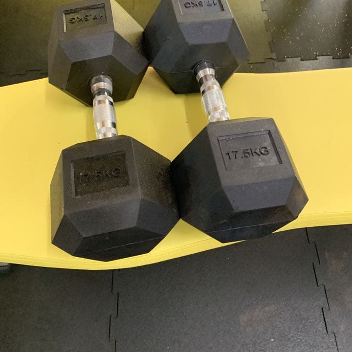 ラバーヘックス  ダンベル 12.5kg 〜20kg  ４セット