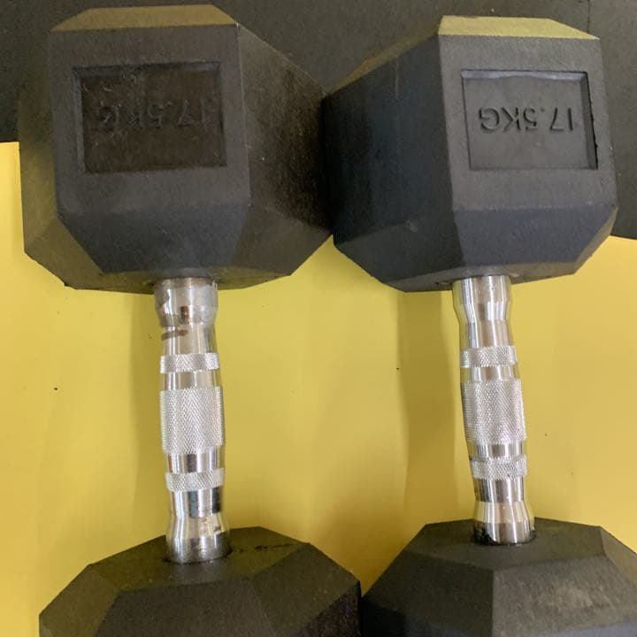 ラバーヘックス  ダンベル 12.5kg 〜20kg  ４セット