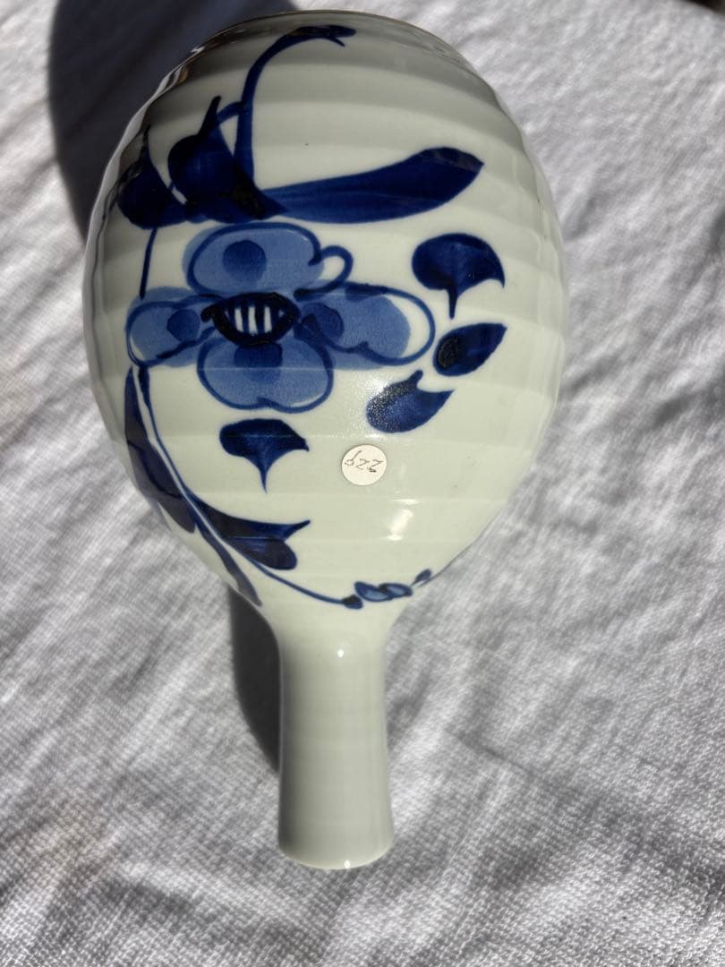 砥部焼 寿山 染付草花文 徳利 花瓶 アンティーク小物