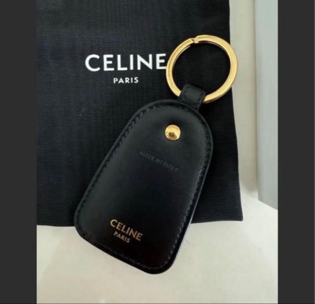 CELINE セリーヌ キーリング トリオンフキャンバス & カーフスキン