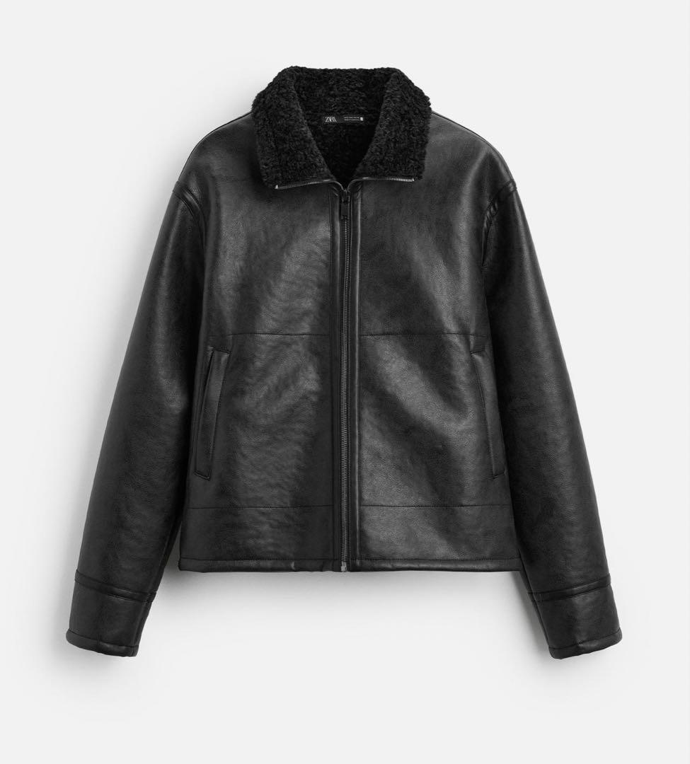 完売商品 ザラ ZARA ダブルフェイスフェイクレザージャケット Mサイズ