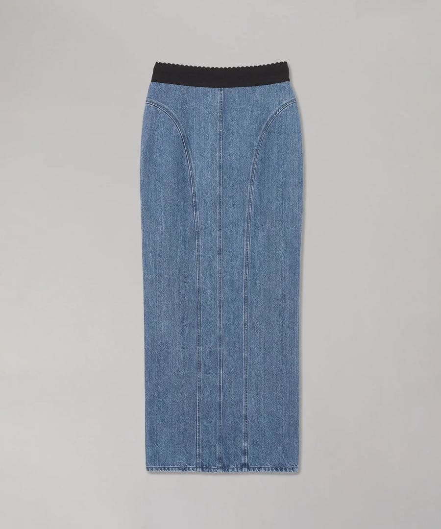 スカート fetico Organic Cotton Denim Long Skirt Organic Cotton Denim Long Skirt – FERN OST GALERIE