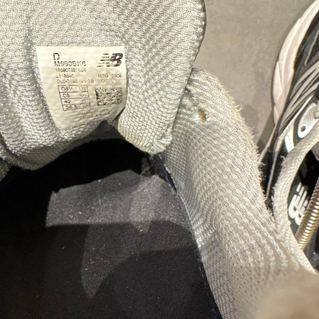 990V6 ニューバランス M990BK6 26.5cm ブラック