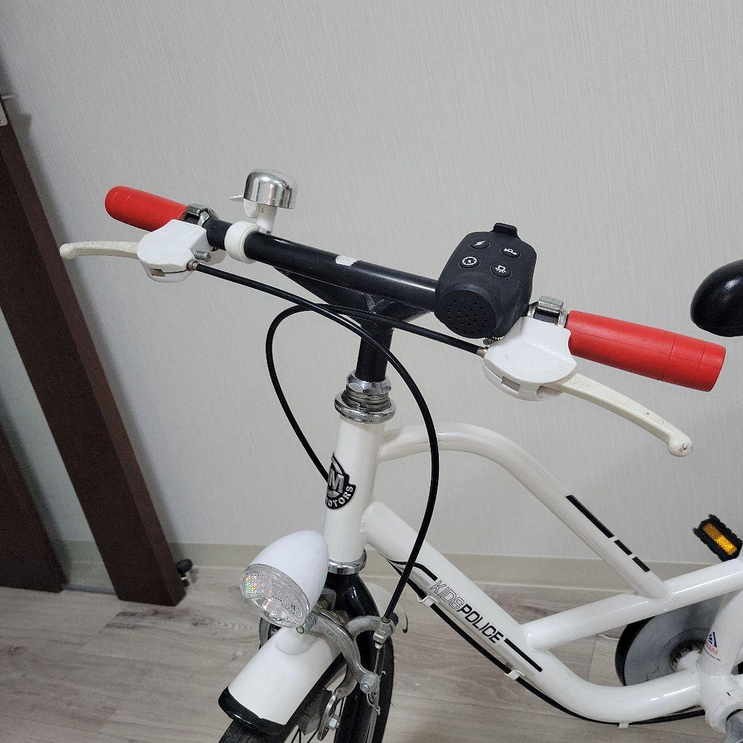 子供用自転車 18インチ 白バイヒーローモーターズ 引き取り限定