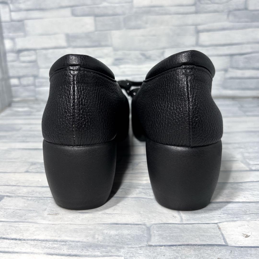 ✨美品✨ヒルズアヴェニュー ウェーブソール 本革 ブラック 23.5cm