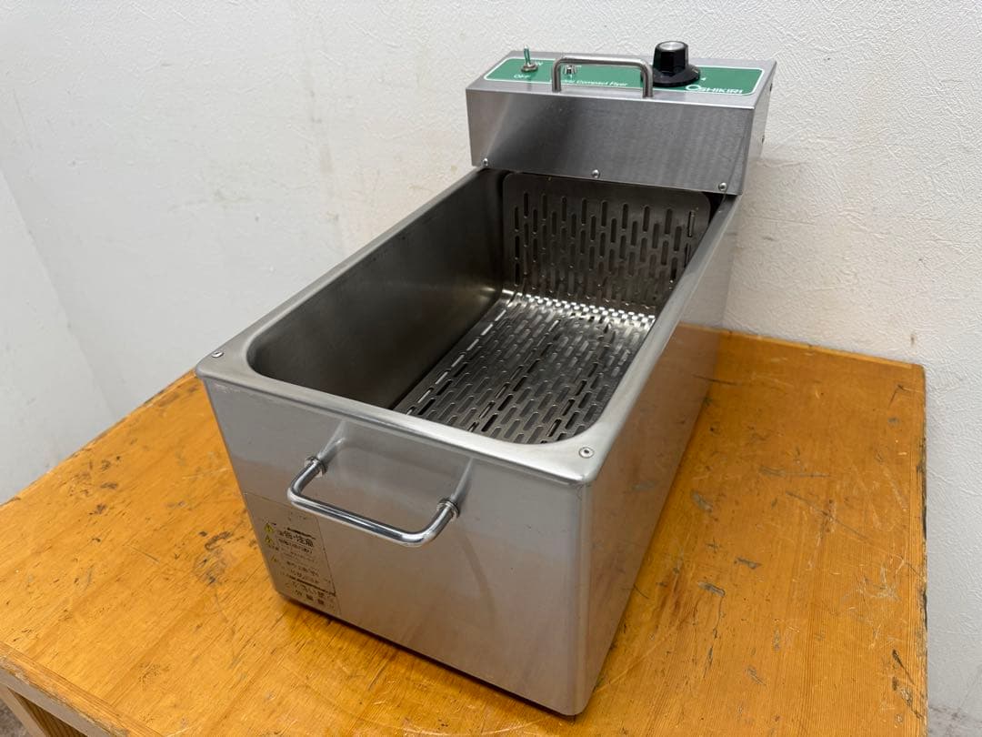 押切電機　業務用　電気フライヤー　卓上　１００V　厨房　飲食店　OFT-140 電気フライヤー 100V 卓上 ミニタイプ 業務用 押切電機 8L 中古 厨房