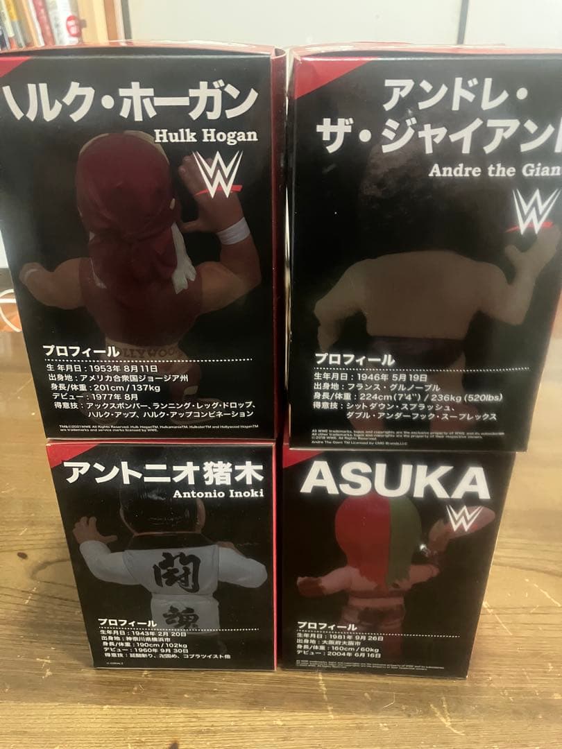 フィギュアセット 16D 4体 アンドレ ホーガン 猪木 ASUKA まとめて WWE