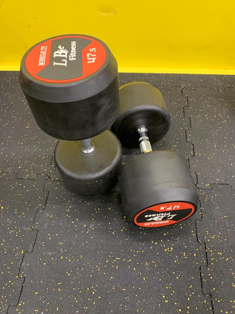 【30％OFF】ラバーダンベル 丸型 42.5kg×2個セット（合計85kg）