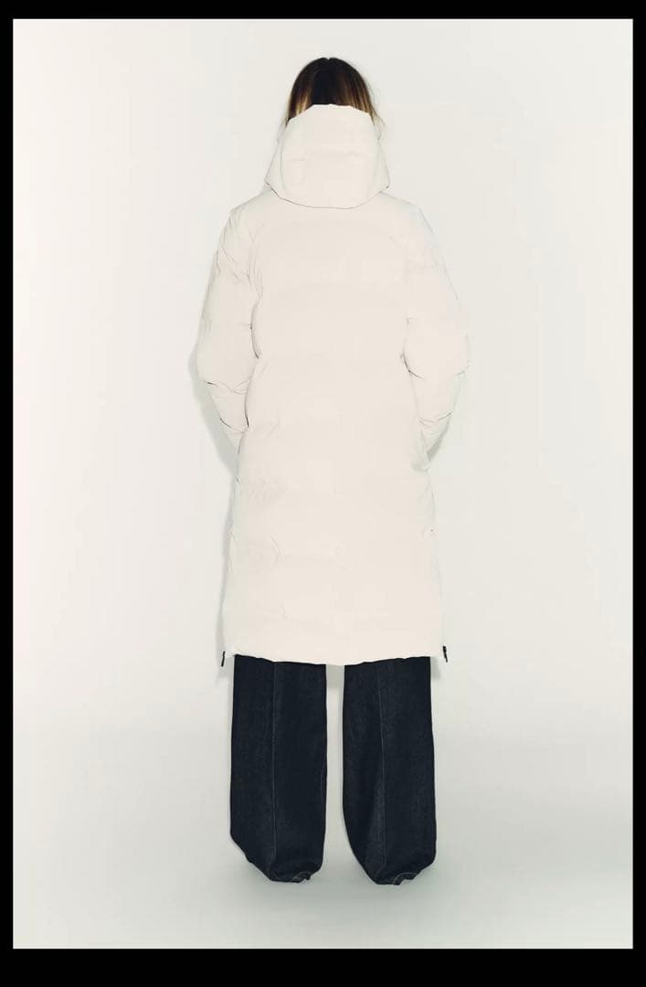 ZARA 完売品 ウィンドプルーフフード付き パフアノラック - メルカリ