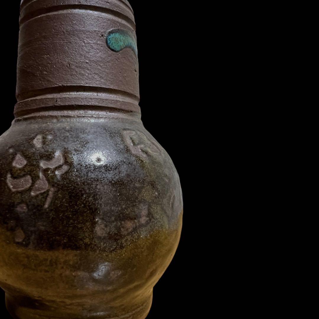 【SALE】《希少&美品》琉球王国時代 壺屋焼 渡名喜瓶 泡盛瓶 酒器 古陶