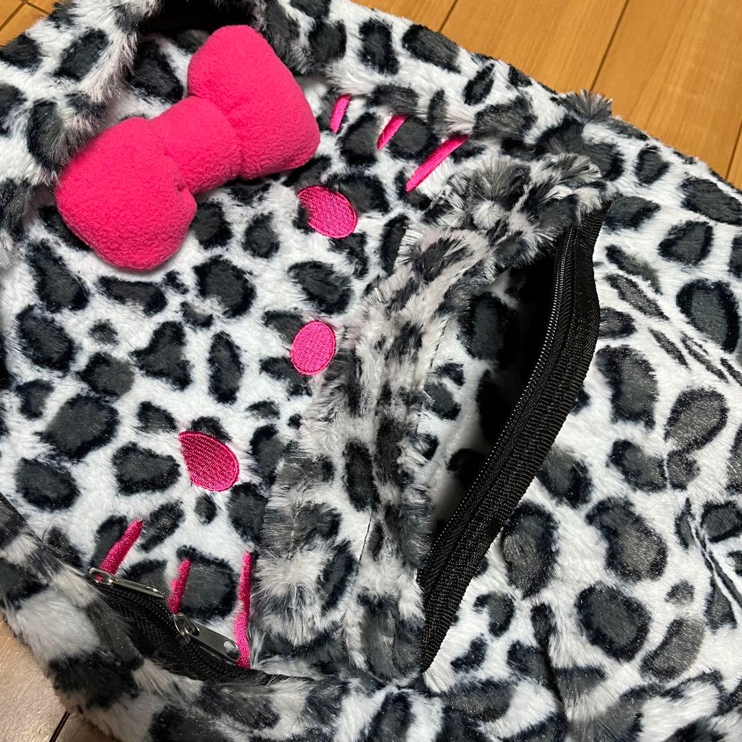 サンリオ 希少 レオパード キティ リュック グレー ピンク ヒョウ柄