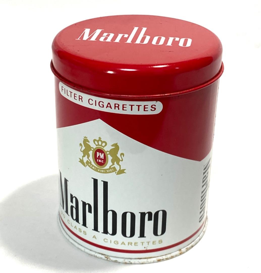 昭和 平成 レトロ Marlboro マルボロ レッド 灰皿 缶 非売品 - メルカリ