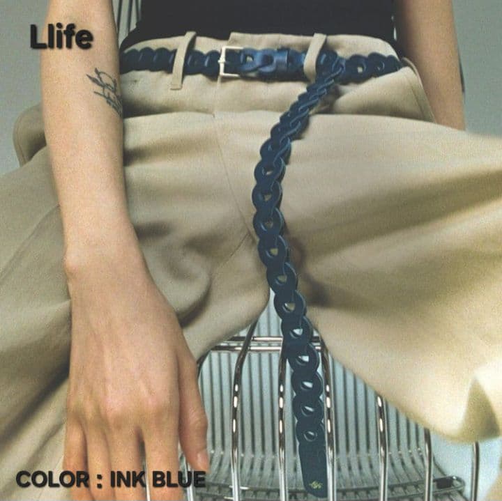 極美品★Llife LEATHER CHAIN BELT INK BLUE 極美品☆Llife LEATHER CHAIN BELT INK BLUE - メルカリ