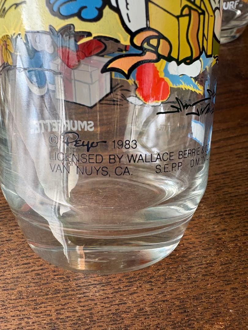 アメリカン雑貨 SMURF スマーフ 1983 ビンテージグラス 2個セット