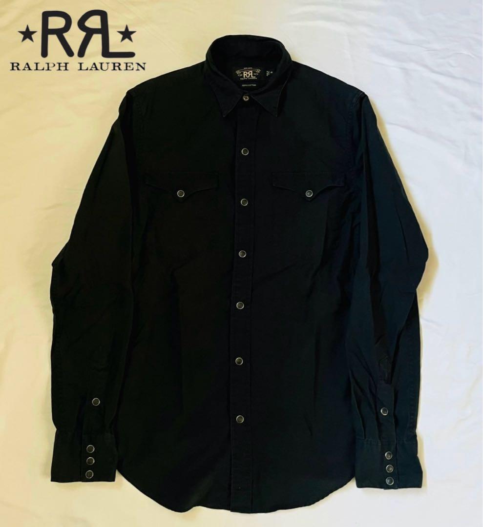 RRL ダブルアールエル ブラック ウエスタンシャツ 長袖 ラルフローレン