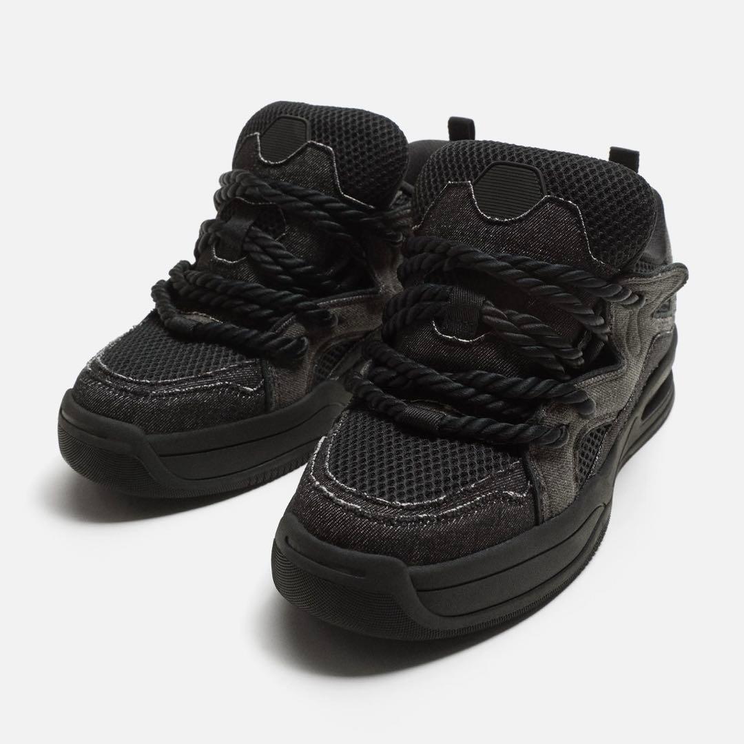 ZARA ザラ ブラック ロープディティール スケータースニーカー 41 完売