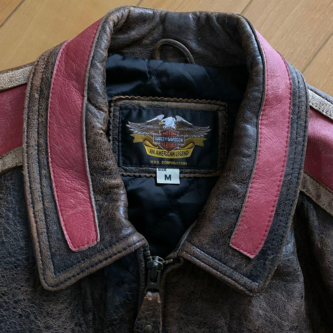 90年代 ハーレーダビッドソン ☆アンティーク調 本革レザージャケット