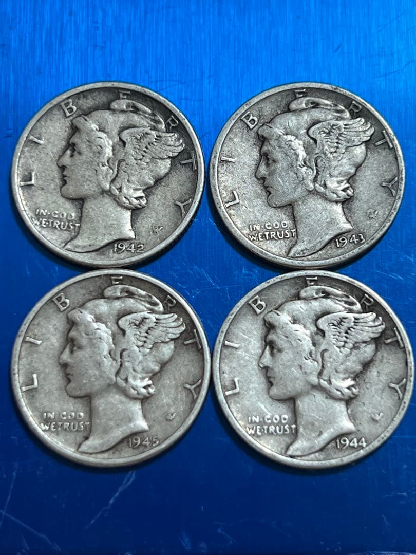 銀貨マーキュリーダイム 4枚セット Mercury dime silver - メルカリ
