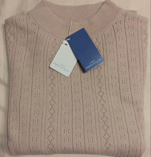 【新品未使用】malo（マーロ）、モックネックニット、S malo／マーロ】カシミヤVネックセーター ニット ネイビー (mal00002