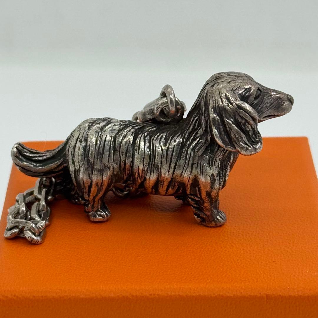 エルメス ヴィンテージ 犬 ダックスフンド キーホルダー チャーム