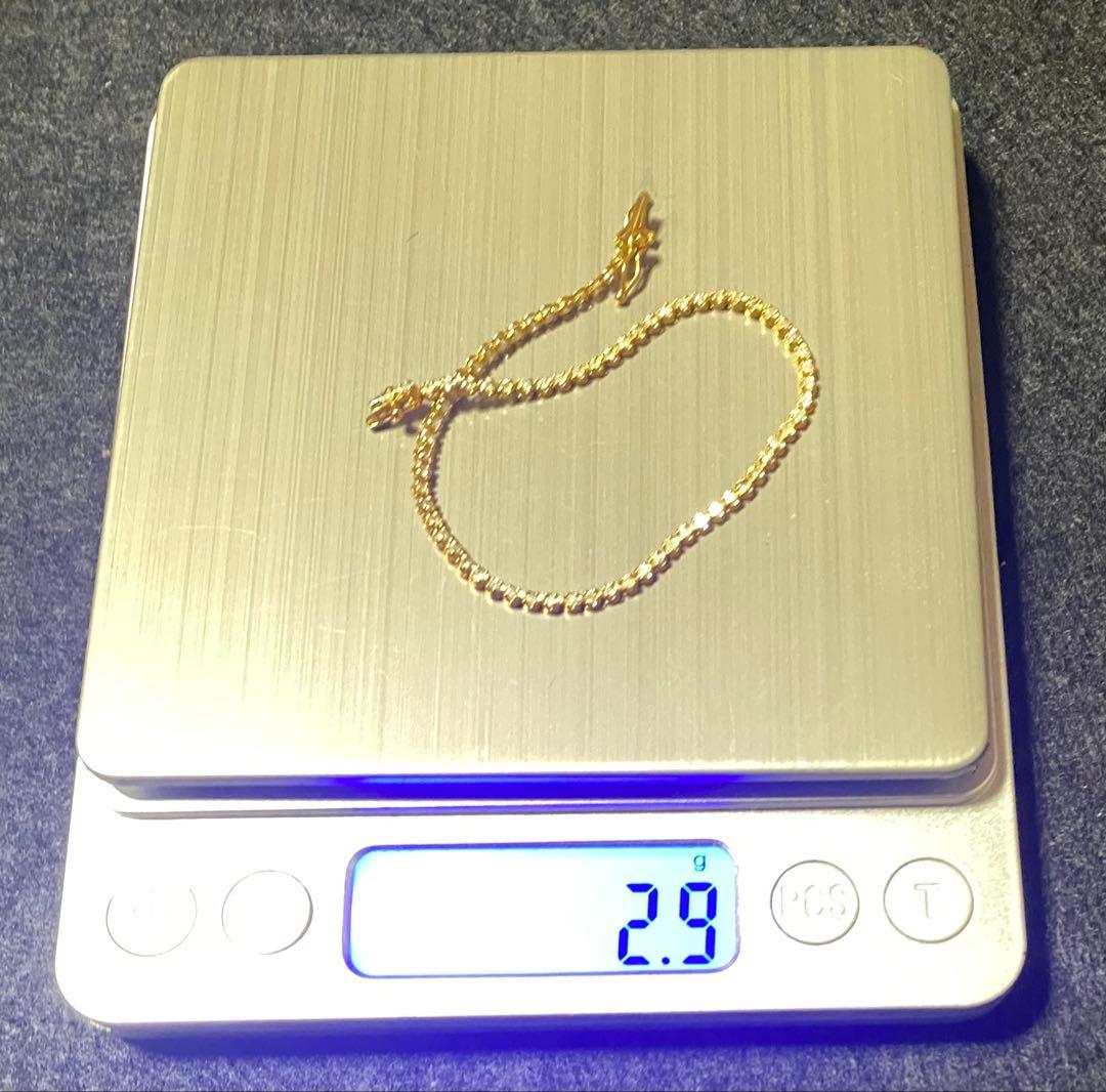 K18 ダイヤモンド テニスブレスレット 1.00ct 金 ゴールド