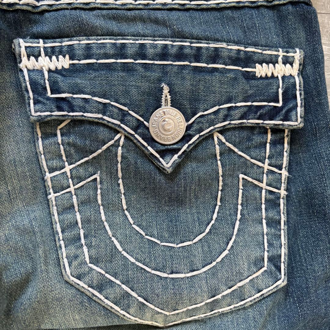 TRUE RELIGION joey super t フレア 白ステッチ 30 - メルカリ