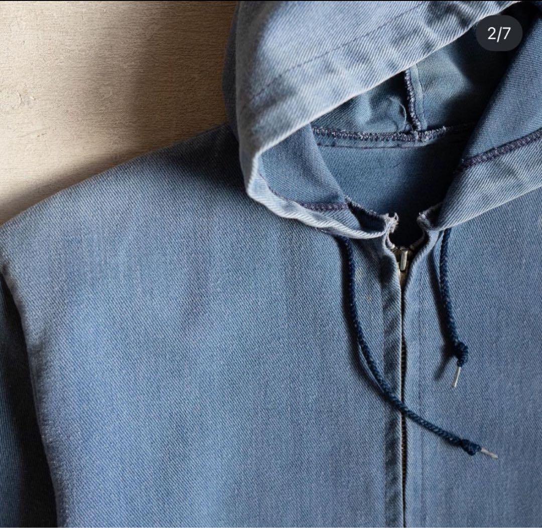 60s zip hoodie ジップアップパーカー ヴィンテージ 短丈 - メルカリ