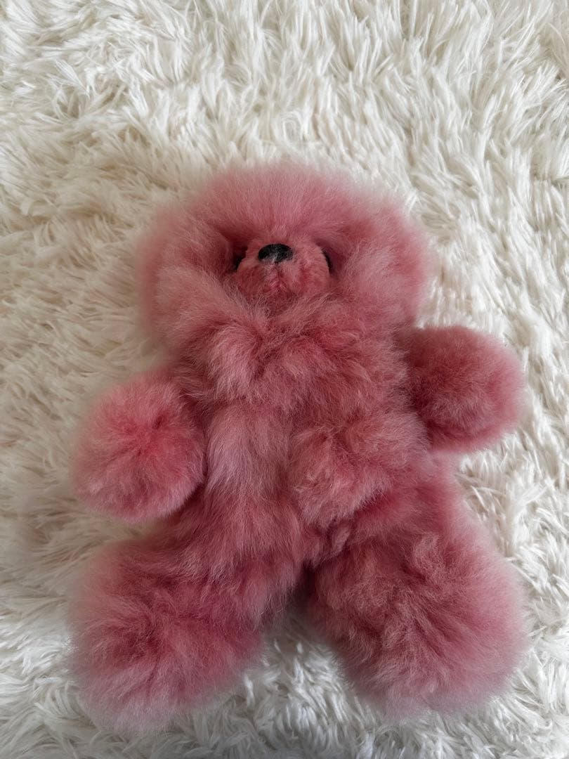 ❣️新商品❣️ベビーアルパカ 100％ クマ ベア ぬいぐるみ アルパカ ピンク