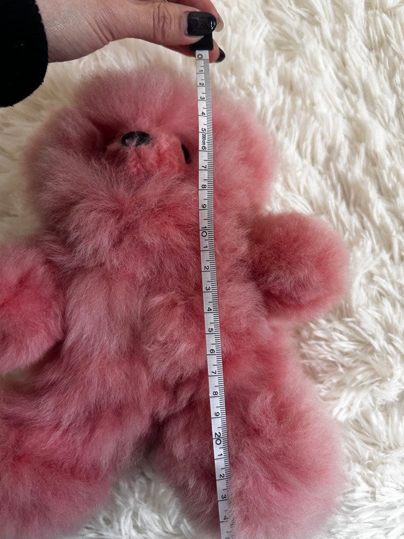 ❣️新商品❣️ベビーアルパカ 100％ クマ ベア ぬいぐるみ アルパカ ピンク