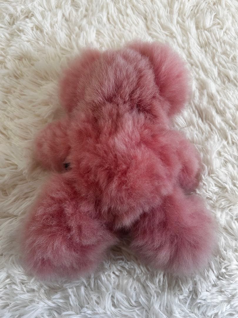 ❣️新商品❣️ベビーアルパカ 100％ クマ ベア ぬいぐるみ アルパカ ピンク