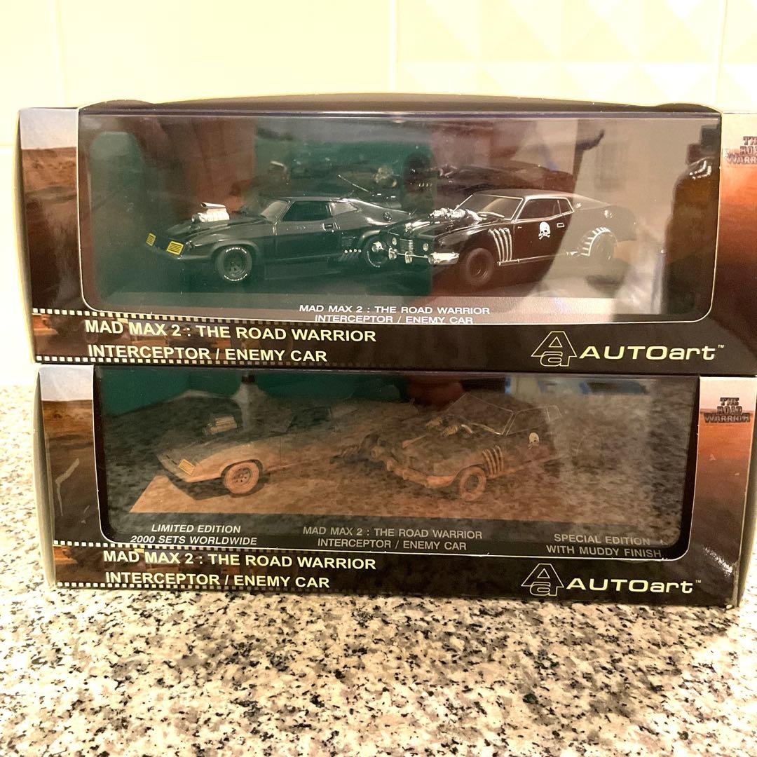 2台セットAUTOart マッドマックスインターセプターウェザリングVer