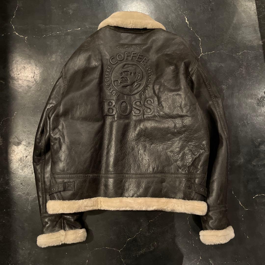 SUNTORY BOSS ムートンジャケット B-3 牛革 XL 2000年限定 - メルカリ