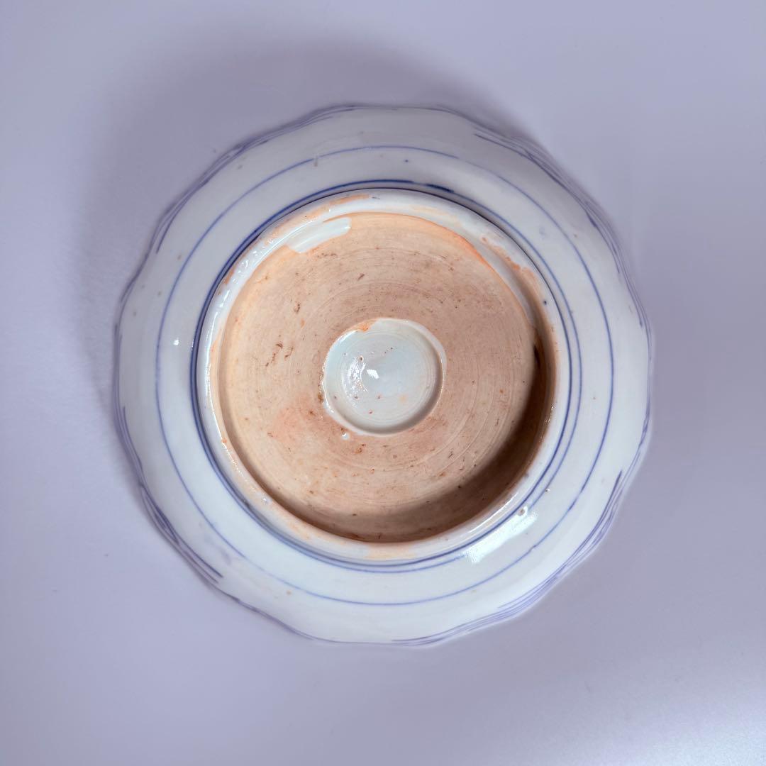 古伊万里 色絵松竹梅なます皿 五客 蛇の目高台 赤絵 緻密な絵付け 古器