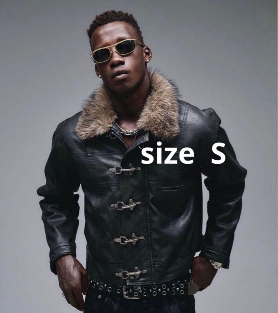 ANDER HUNK レザーファイヤーマンデザインライダージャケット Sサイズ 9/15 (Mon) 00:00 ~ New release !! 「Fireman Design Fur Riders