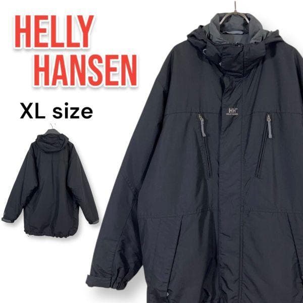 ヘリーハンセン マウンテンパーカー 黒 XL ダウンライナー付 HV16653