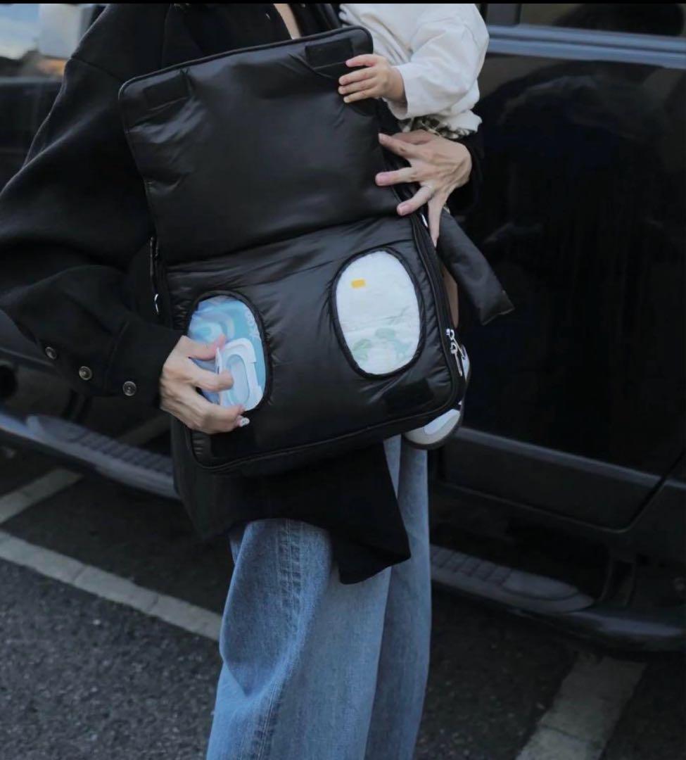 《calin》カラン マザーズバッグ ブラックショルダーバッグ 斜め掛け 美品